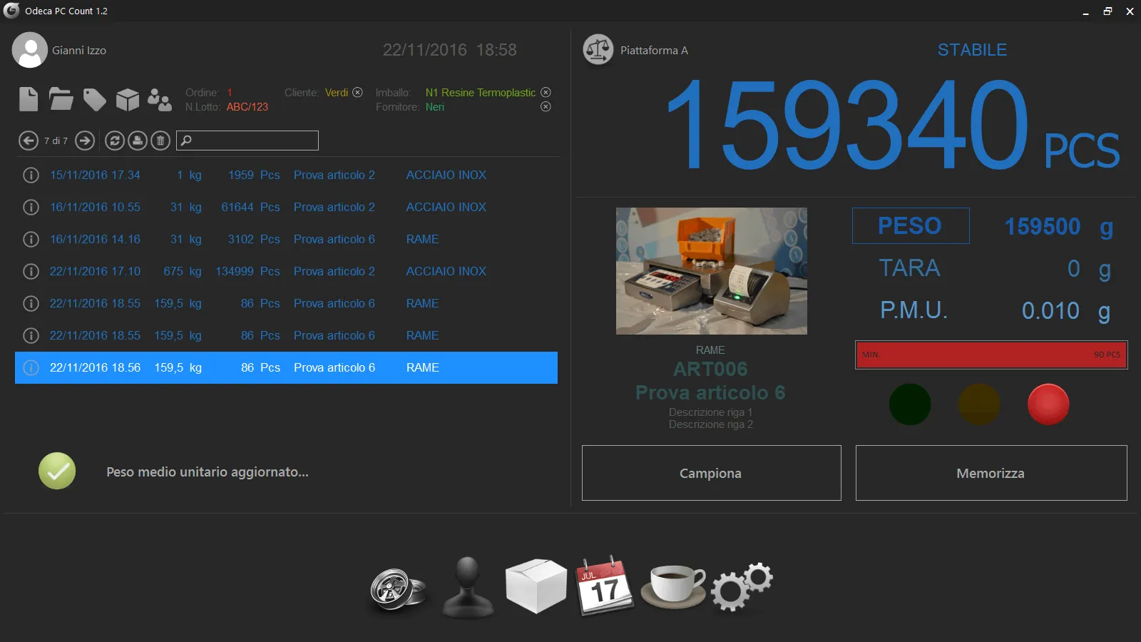 Software per il collegamento a bilance contapezzi