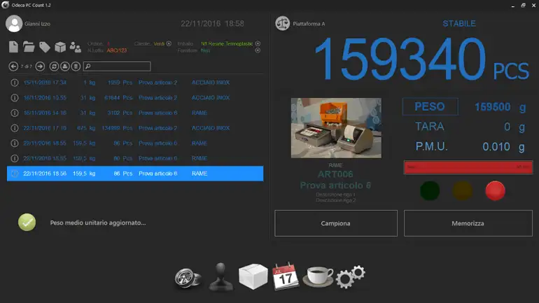 Software per il collegamento a bilance contapezzi