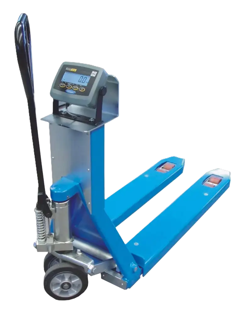 Transpallet pesatore con struttura verniciata e terminale in ABS